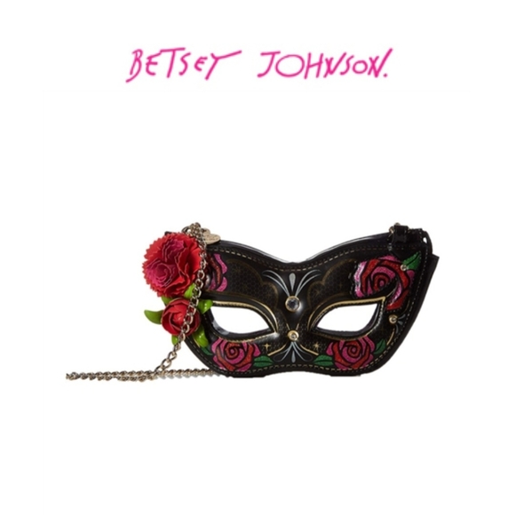 Betsey Johnson Handbags - Betsey Johnson Masquerade Mask Guess Who Crossbody Purse NWT